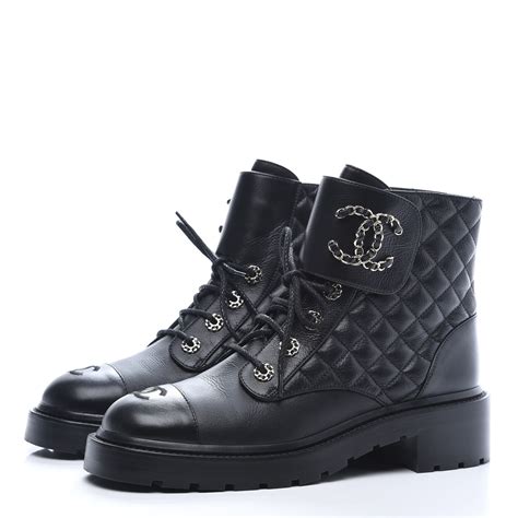 lace up chanel boots|Chanel lace up combat boots.